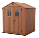 Casetta da Giardino Porta Attrezzi 190x183x221 cm in Evotech+ Keter Darwin 6x6 Marrone
