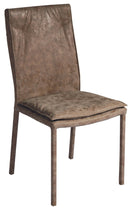 Sedia Imbottite 45x55x92 cm in Ferro e Sky Giada Marrone