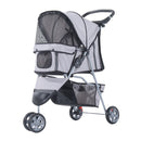 Passeggino per Cani Grigio 75x45x97 cm 