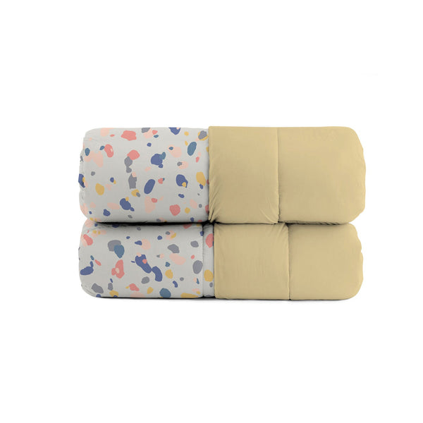 sconto Trapunta Invernale Stampata in Microfibra 200gr Double Face Background Varie Misure