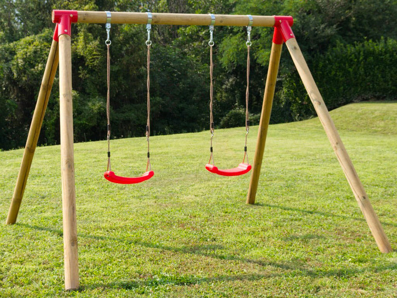 Altalena da Giardino Posti in Legno con Pali Tondi – acquista su