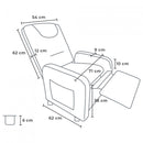 Poltrona Relax Reclinabile Manuale 62x71x100 cm in Tessuto Grigio Scuro