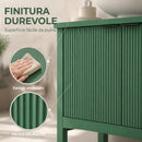 Mobile Sottolavabo per Lavabo a Colonna 65x32x62 cm con Anta e Ripiano in MDF Verde      
