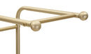 Porta Asciugamani da Terra Root 40x30x122 cm in Metallo e Marmo Artificiale Oro e Bianco      
