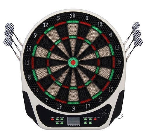 prezzo Bersaglio Elettronico Digitale 44x50x3,2 cm fino a 8 Giocatori con Schermo a LED Bianco