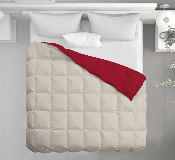 Piumino in Piuma di Anatra 350gr Doubleface Bordeaux\/Panna online