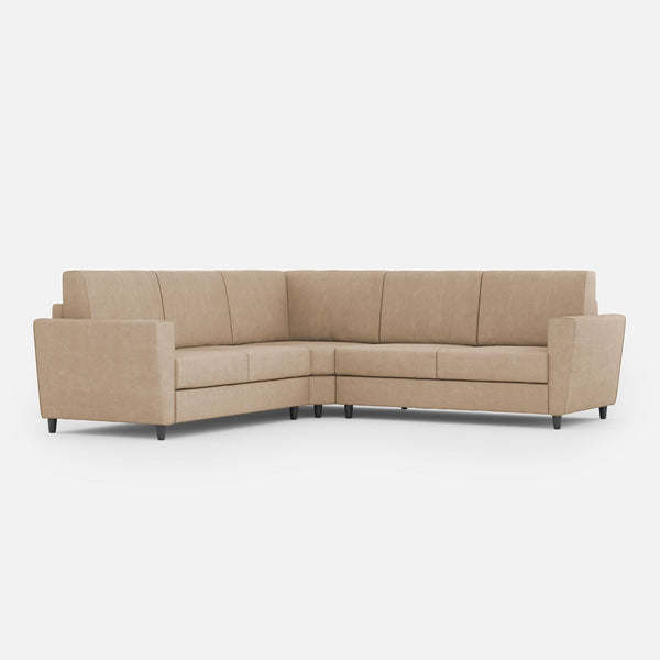 prezzo Divano Angolare 5 Posti 248x248x85 cm Yasel in Tessuto Beige