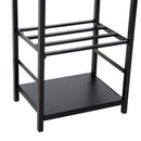 Portalegna Legnaia in Ferro 40x30x74 cm Max 100Kg con Attrezzi  Nero