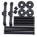 Barra Appendiabiti da Parete 110 cm in Acciaio Nero