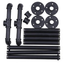 Barra Appendiabiti da Parete 110 cm in Acciaio Nero