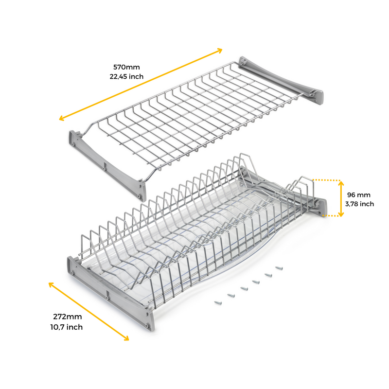 Scolapiatti da Cucina 600 mm in Acciaio Emuca Suprastar 