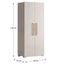 Armadio da Esterno 8 Ripiani 80x45x180H cm in Plastica Keter Groove Multispace Sabbia/Beige