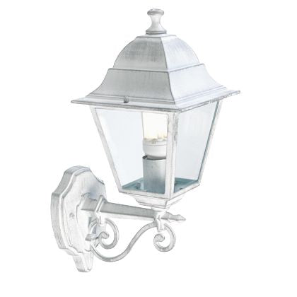 Lampada Applique Media in Alto Colore Bianco e Argento per Esterno Linea Old Sovil online
