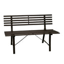 Panchina da Giardino in Metallo 150x57x44/76cm Krew Noce