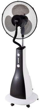 Ventilatore a Piantana Ø40cm con Nebulizzatore ad Acqua Qlima FSM40 Bianco e Nero