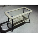 Tavolino da Giardino in Polyrattan Rettangolare 70x40x45cm Providence Crema