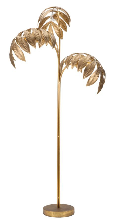 Lampada da Terra Leaf 68x164x68 cm in Ferro Oro
