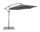 Ombrello a Braccio da Giardino 6 Stecche Ø300x235h cm Telo in Poliestere Nizza Antracite e Grigio