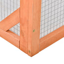 Conigliera da Giardino 125,5x100x49 cm con Casetta e Recinto Arancione
