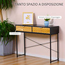 Consolle Fissa 100x30x75 cm in Metallo Nero