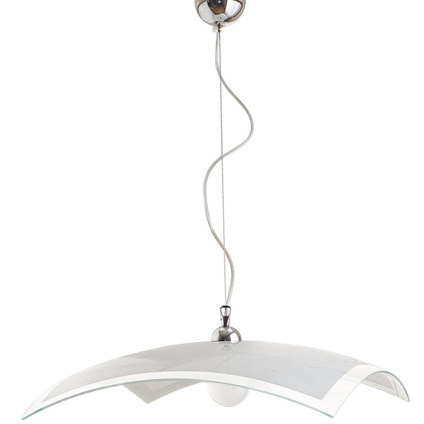 Sospensione 1xE27 Montatura Cromo Vetro Lastra Bi+Trasparente E-Energy Elisa acquista