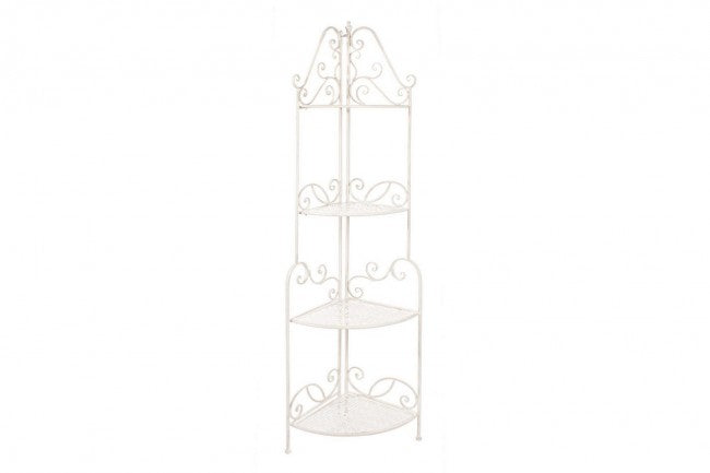 Portapiante ad Angolo 4 Ripiani Pieghevole in Metallo Emily