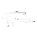 Divano Letto 175x81x76 cm in Microfibra Nero