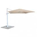 Ombrellone da Giardino Saturno Decentrato 3x3 m in Alluminio grigio Telo Tortora