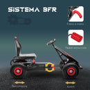 Go-Kart a Pedali per Bambini con Sedile Regolabile Rosso