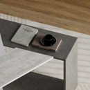 Tavolino da Soggiorno 100x98x52 cm in MDF Trio Cemento Bianco