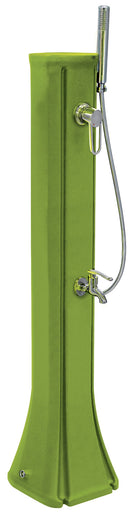 Mini Doccia Solare da Giardino 23L Miscelatore Lavapiedi e Doccetta Verde