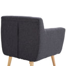 Poltrona Stile Nordico in Tessuto Grigio Scuro 68x58.5x76 cm 