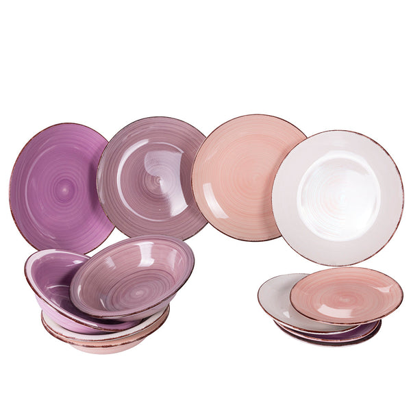 online Servizio Piatti 12 Pezzi in Gres VdE Tivoli 1996 Baita Provence