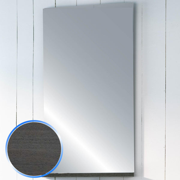 online Specchiera da Bagno in Legno Rovere Grigio 45X90cm Fosterberg Roma 1