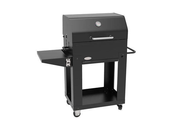 prezzo Barbecue a Carbone 110x44x120 cm con Coperchio Affumicatore in Acciaio Miranda Nero