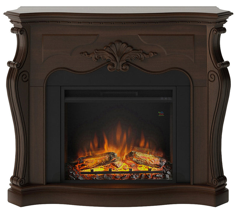 Camino Elettrico da Pavimento Effetto Fiamma 1500W Tagu Gala Noce