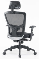 Sedia Poltrona Direzionale da Ufficio in Tessuto e Rete Philadelphia Nera