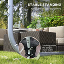 Pergola Gazebo  con Rotelle Copertura Anti-UV 3x3m Telaio in Acciaio Grigio
