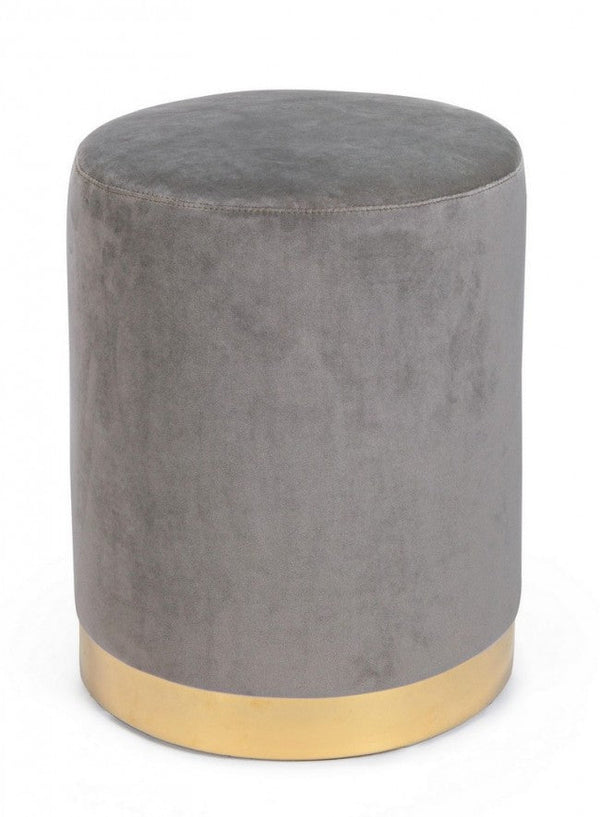 prezzo Pouf Lucilla in Tessuto effetto Velluto Grigio