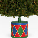 Base Albero di Natale Tamburo 35x34.5 cm Attacco Universale Decorazione Natalizia