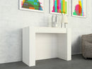 Consolle Tavolo Allungabile in Melamina 42/302x95x76cm TFT  Moon Bianco Cenere