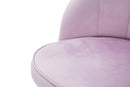 Sedia Loty Rosa 57x58x80 cm in Legno e Velluto Rosa Nero e Oro