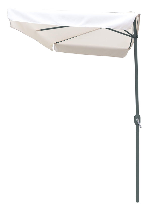 Ombrellone da Giardino Semicircolare 2,3x1,3m in Alluminio Elmira Bianco sconto