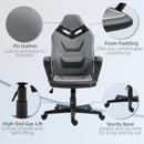 Sedia da Gaming 60x63x113-125 cm in Similpelle Grigia e Nera