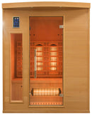 Sauna Finlandese ad Infrarossi 3 Posti 153x128 cm H190 in Legno di Abete Apollon 3