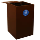 Contenitore per Raccolta Differenziata Capacità 100 L con Etichette 45x50x80 cm in Acciaio Verniciato Corten