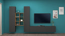 Parete Attrezzata Soggiorno 320x30x180 cm Maruska n°21 Grigio Antracite Opaco