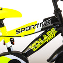 Bicicletta per Bambino 16"" 2 Freni Sportivo Giallo Neon e Nero