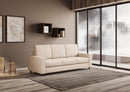 Divano 3 Posti 208x85x85 cm Sakar in Tessuto Beige
