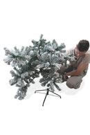 Albero di Natale Artificiale Slim Innevato 180 cm 436 Rami Soriani Sestriere Verde